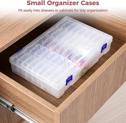yeesport 138 Pcs Plastic Bead Storage Containers, Includes 135 Small Storage Boxes and 3 Large Organizer Cases, Clear Containers with Hinged Lids for Jewelry, Crafts, Small Items, Parts in Kuwait