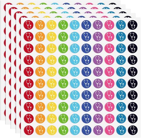 Stethoscope Medical Appointment Reminder Stickers, 500 Pcs, 0.5 Inch Doctor Nurse Icon Labels for Planners, Calendars, Journals in Kuwait