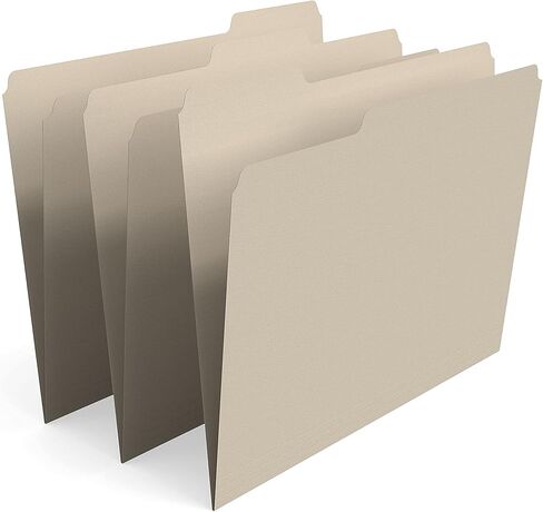 مجلدات ملفات Staples، مقاس Letter، تصميم 3 علامات تبويب، مانيلا، مخزون ورق متين، 1000/كرتون in Kuwait