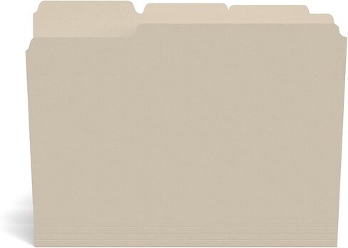 مجلدات ملفات Staples، مقاس Letter، تصميم 3 علامات تبويب، مانيلا، مخزون ورق متين، 1000/كرتون in Kuwait