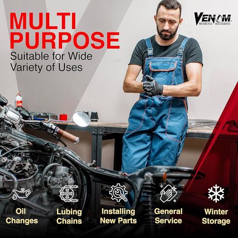 حامل رفع الدراجة النارية Venom SportBike، حامل مجداف ذو ذراع تأرجح للعجلة الخلفية، حامل رافعة رفع بادوك عالمي بسعة 850 رطل، محول L، متوافق مع معظم الدراجات النارية Yamaha Honda Kawasaki سوزوكي BMW in Kuwait