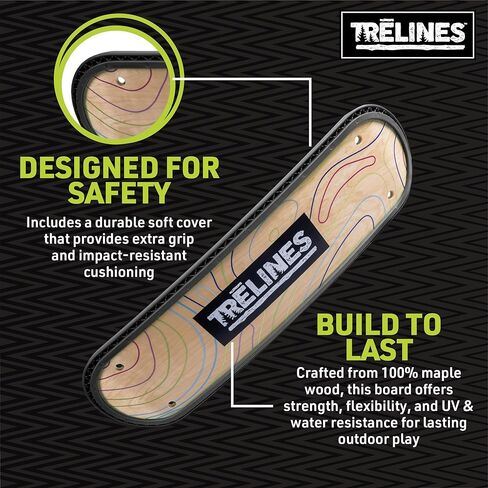 Treboard Surfin' Swing Kit - Twist, Turn, and Perform Tricks Mid-Flight - Surf Swing for Tree or Playset - Easy Setup on Slackline Obstacle Course - Ages 5+ Holds 250lbs. in Kuwait