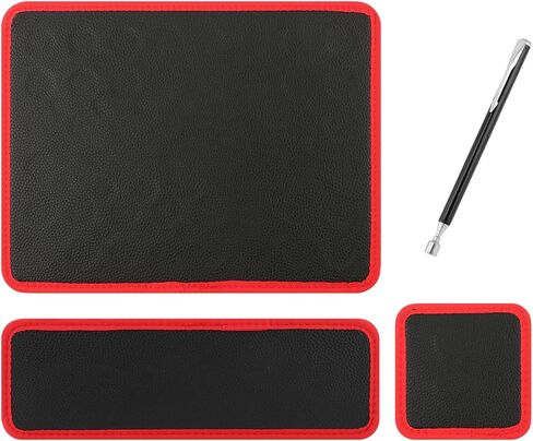 Magnetic Tool Mat Set, 4 Pcs Heavy Duty Flexible Magnetic Mat with PVC Coating, Holds Screws, Bolts, Nuts and Small Tools for Garage Workshop and Auto Repair in Kuwait