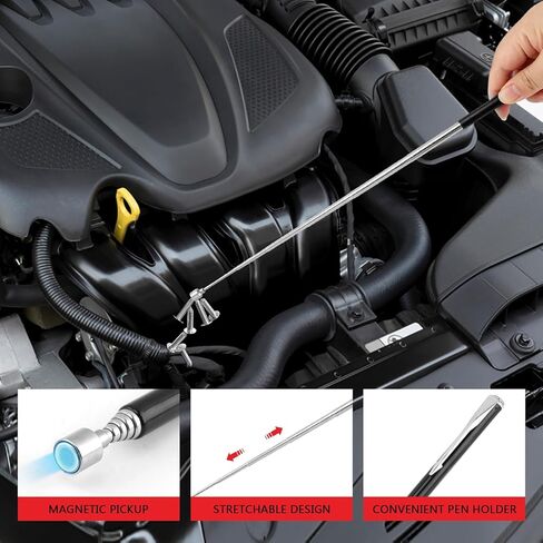 Magnetic Tool Mat Set, 4 Pcs Heavy Duty Flexible Magnetic Mat with PVC Coating, Holds Screws, Bolts, Nuts and Small Tools for Garage Workshop and Auto Repair in Kuwait