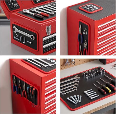 Magnetic Tool Mat Set, 4 Pcs Heavy Duty Flexible Magnetic Mat with PVC Coating, Holds Screws, Bolts, Nuts and Small Tools for Garage Workshop and Auto Repair in Kuwait