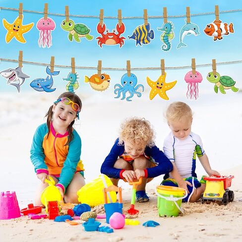 48 PCS Sea Life Cut Outs Ocean Animal Paper Cutouts Tropical Fish Cutout Under The Sea Bulletin Board Decorations with Glue Points for Summer School Classroom Bulletin Board Home Kids DIY Craft Decor in Kuwait