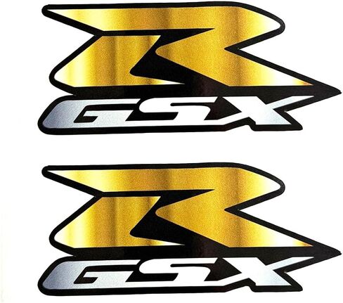Motorcycle Reflective Flexible Vehicle Sticker Decorative Vinyl Bumper Sticks Gas Fuel Tank Badge Emblem Decals Sticker Compatible with GSXR 600 1000 750 1300 GSX-R Gold in Kuwait