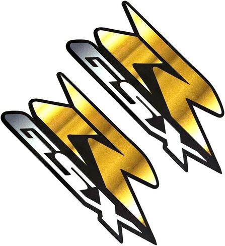 Motorcycle Reflective Flexible Vehicle Sticker Decorative Vinyl Bumper Sticks Gas Fuel Tank Badge Emblem Decals Sticker Compatible with GSXR 600 1000 750 1300 GSX-R Gold in Kuwait