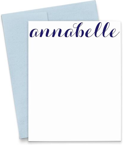 Calligraphy Personalized Stationery Set, Modern Personalized Note Cards, Your Choice of Colors and Quantity in Kuwait