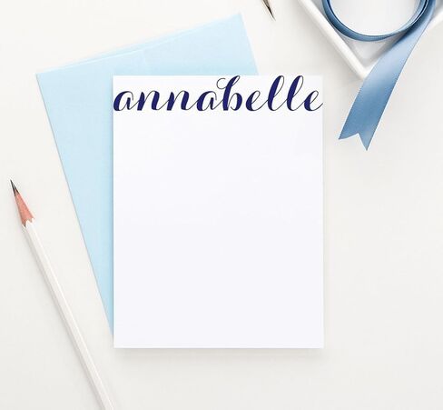 Calligraphy Personalized Stationery Set, Modern Personalized Note Cards, Your Choice of Colors and Quantity in Kuwait
