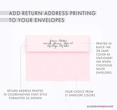 Calligraphy Personalized Stationery Set, Modern Personalized Note Cards, Your Choice of Colors and Quantity in Kuwait