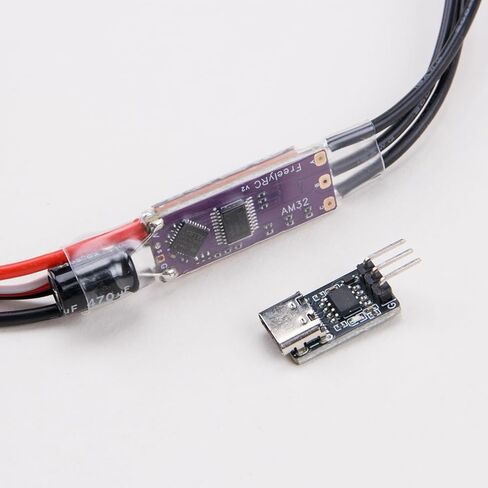 ZORZA 1Set AM32 32-Bit 2-4S 40A ESC Brushless Motors Speed Controller with Param Coverter 5V 2A BEC Module 25V 470uF Capacitor Supports DSHOT and PWM for RC Airplane Motors Model Aircraft Enthusiast in Kuwait