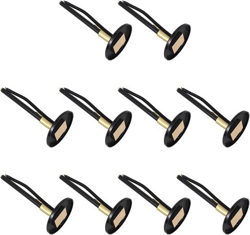 NUOBESTY 10pcs Black Ink Counter Pens with Security Chain and Adhesive Base, Fine Point Ballpoint Pen Set for Office, Bank, and Reception Desk Use in Kuwait