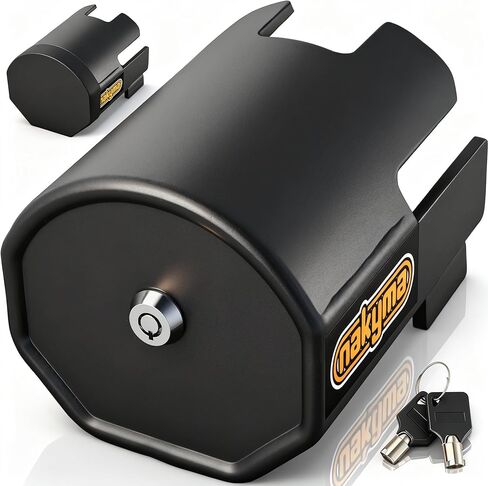 [Upgraded] Heavy Duty Trailer Hitch Lock for 2-5/16″, 2″, 1-7/8″ Couplers, Trailer Tongue Lock with Silicone Cover, Trailer Hitch Coupler Lock, RV & Trailer Anti-Theft Lock Secures Safety Chains in Kuwait