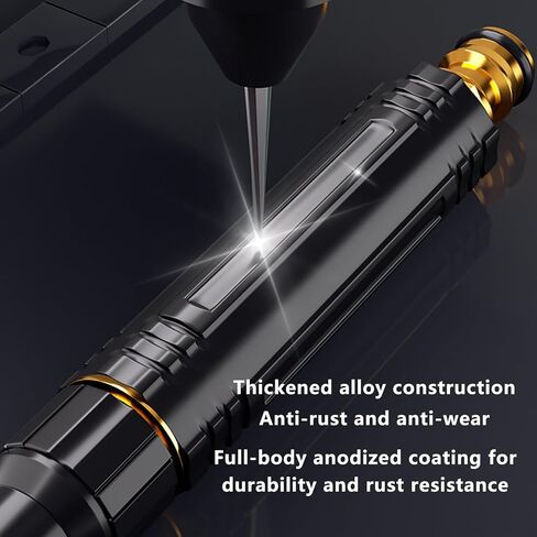 2Pcs High Pressure Car Wash Gun Kit, 3-Connector Set with 360° Rotating Adjustable Nozzle, Aluminum Alloy Water Gun + Quick-Connect Adapters, Multi-Mode Spray for Car Washing in Kuwait