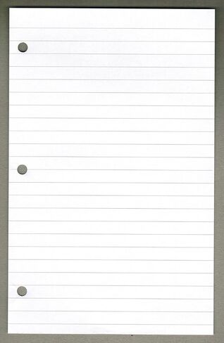 Linco 3/8" Ruled Filler Paper, 6" x 9.5", White, 3-Holes, 100 Sheets in Kuwait