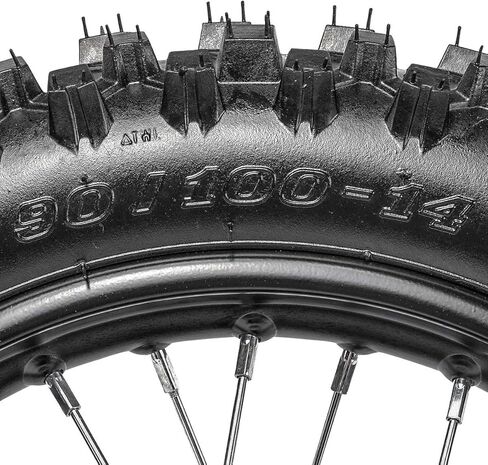 90/100-14 Rear Wheel Tire and Rim Inner Tube with 15mm Bearing Assembly For Dirt Pit Bike in Kuwait