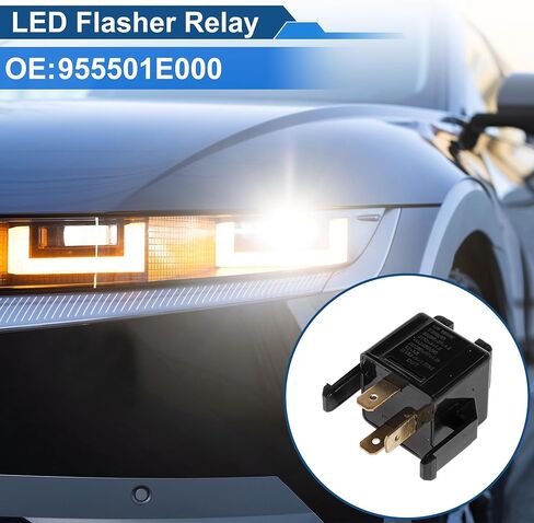 سيارة بدوره إشارة مرحل ومضي لشركة هيونداي أكسنت 2006-2011 رقم 955501E000 LED قابل للتعديل LED بدوره إشارة المتعري الأسود in Kuwait
