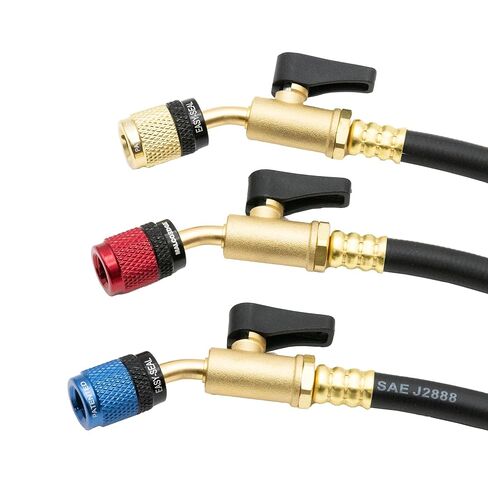 مجموعة خرطوم HVAC سهلة الغلق ESBV6014516 من MalcoEdge | خرطوم شحن مقاس 60 بوصة مع تركيبات 1/4 × 5/16 SAE وصمام كروي | أنظمة تكييف سبليت صغيرة ومختلطة المنافذ in Kuwait