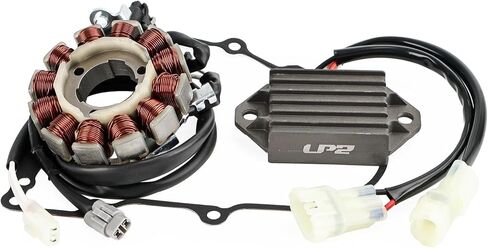 الجزء الثابت من ملف Magneto + منظم الجهد + حشية Assy لـ Yamaha YZ450F 2010-2013، YZ450/YZ450FZL/FZW/FAB/FAL/FBL/FDL/FDW (استبدال مباشر، مغناطيسات عالية الجودة، حوض حرارة محسّن) in Kuwait