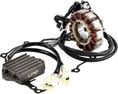 الجزء الثابت من ملف Magneto + منظم الجهد + حشية Assy لـ Yamaha YZ450F 2010-2013، YZ450/YZ450FZL/FZW/FAB/FAL/FBL/FDL/FDW (استبدال مباشر، مغناطيسات عالية الجودة، حوض حرارة محسّن) in Kuwait