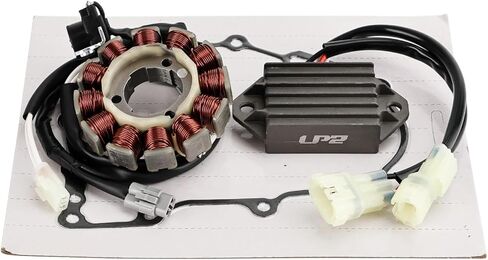 الجزء الثابت من ملف Magneto + منظم الجهد + حشية Assy لـ Yamaha YZ450F 2010-2013، YZ450/YZ450FZL/FZW/FAB/FAL/FBL/FDL/FDW (استبدال مباشر، مغناطيسات عالية الجودة، حوض حرارة محسّن) in Kuwait