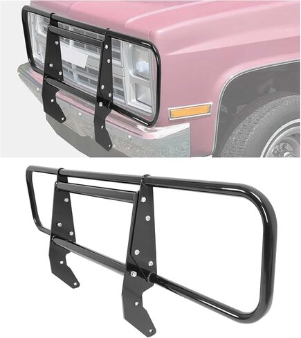 HECASA Front Brush Guard Compatible with 1981-1987 Chevrolet/GMC C/K 10 20 30 1500 2500 3500 Blazer Jimmy Grille Grill Guard Bull Bar Bumper Protector Steel Powder Coated in Kuwait