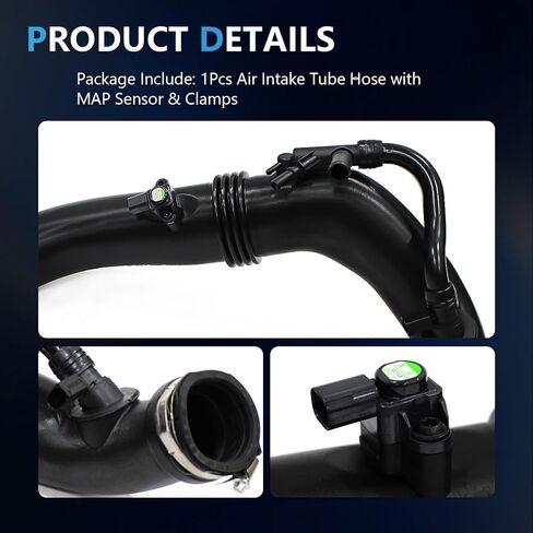 AUCERAMIC 2710902029 خرطوم أنبوب دخول الهواء مع المشابك مناسب لمرسيدس بنز C250 SLK250 2012-2015 L4 1.8L M271.860 M271.861 استبدال # A2710902029 in Kuwait