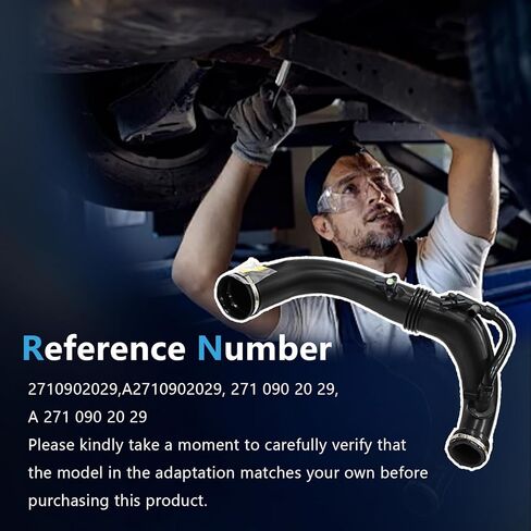 AUCERAMIC 2710902029 خرطوم أنبوب دخول الهواء مع المشابك مناسب لمرسيدس بنز C250 SLK250 2012-2015 L4 1.8L M271.860 M271.861 استبدال # A2710902029 in Kuwait