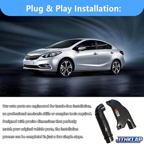 28210-1M400 خرطوم مدخل مدخل منظف الهواء متوافق مع 2010-2013 Kia Forte Forte5 Koup 2.0L 2.4L L4 Gas - استبدل أنبوب دخول الهواء 282101M400 in Kuwait