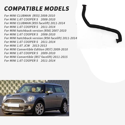 AMCC علبة المرافق تنفيس خرطوم غطاء الصمام خرطوم متوافق مع Mini 2005-2012 N14 R55 R56 R57 R58 R59 يستبدل: 11157605186 in Kuwait