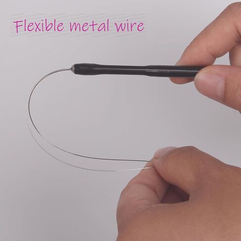 10 Pcs Hair Extension Loop Needle Threader, Wire Pulling Hook Tool and Bead Device Micro Links Kit for Hair and Feather Extensions, Black in Kuwait