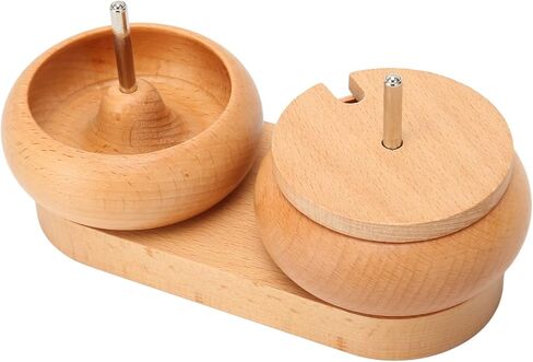 Omabeta Wooden Bead Spinner Bowl Durable Bead Maker for DIY Jewelry Making for Bracelet Necklace, Solidwood Loader Metal Shaft for Most Scenarios 7.5 X 3.7 X 2.9 Inches in Kuwait