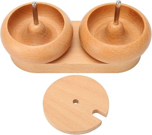 Omabeta Wooden Bead Spinner Bowl Durable Bead Maker for DIY Jewelry Making for Bracelet Necklace, Solidwood Loader Metal Shaft for Most Scenarios 7.5 X 3.7 X 2.9 Inches in Kuwait