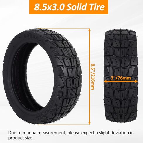إطار سكوتر RUTU 8.5x3.0، إطارات 8.5 بوصة لـ Xiaomi M365 Zero 8 Zero 9 VSETT 8 VSETT 9 Kugoo X1 Kugoo Kirin G2 Pro 8 1/2x3 8.5x3 إطارات سكوتر كهربائية للطرق الوعرة - قطعتان in Kuwait