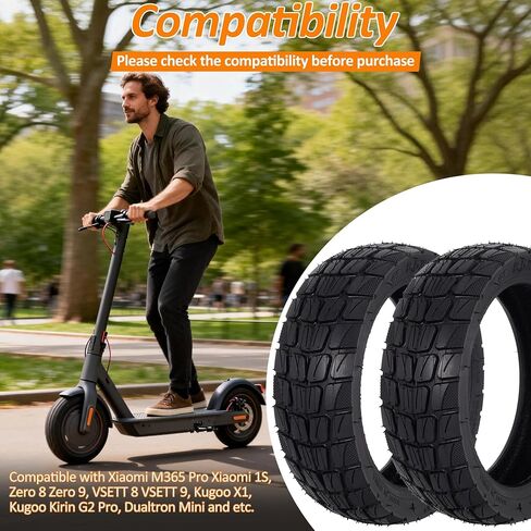 إطار سكوتر RUTU 8.5x3.0، إطارات 8.5 بوصة لـ Xiaomi M365 Zero 8 Zero 9 VSETT 8 VSETT 9 Kugoo X1 Kugoo Kirin G2 Pro 8 1/2x3 8.5x3 إطارات سكوتر كهربائية للطرق الوعرة - قطعتان in Kuwait