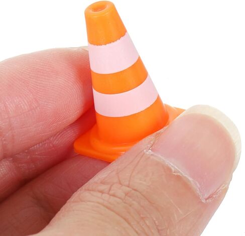100pcs Mini Traffic Cones and Road Street Signs Toys for Kids Construction Play Educational Traffic Barricade Set in Kuwait
