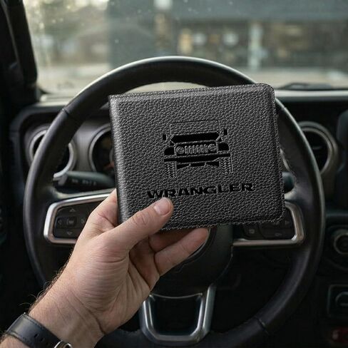 حامل بطاقة تسجيل السيارة والتأمين لـ Wrangler JL JLU JK JKU 4XE، منظم صندوق القفازات الجلدي الفاخر، محفظة مستندات السيارة لملحقات Wrangler 2007-2026 in Kuwait
