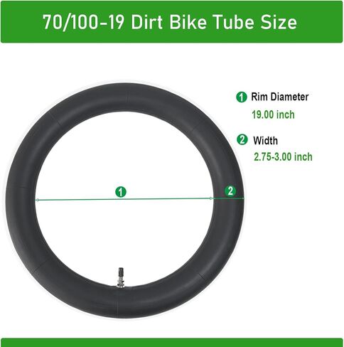 2-Pcs 2.75/3.00-19 Inner Tube 2.75-19 3.00-19 Dirt Bike Tube 70/100-19 Replacement Inner Tube Straight Valve Stem in Kuwait