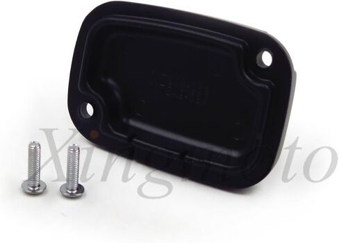 AfterMokit Clutch Fluid Reservoir Cap Left Caliper Master Cylinder Cover for Harley Davidson Touring Models 2008-2014 Plain Black in Kuwait