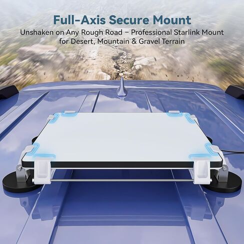 Starlink Mini Magnetic Mount – Heavy-Duty Plastic Base, Easy Install, Strong Magnet for Trucks, RVs, Boats, Camping & Off-Grid Travel in Kuwait