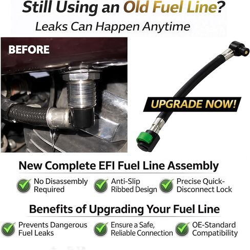 Fuel Line Check Valve Compatible with 2001-2017 Harley Softail Fat Boy/Heritage/Deluxe/Slim/Breakout & Touring 2007 EFI Replace # 62900-01D in Kuwait