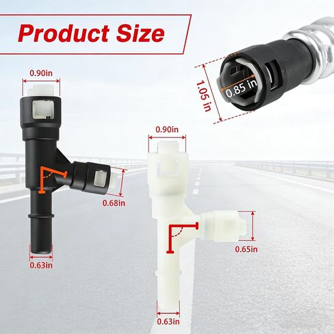 Replace 22885825 15895065 15854958，HVAC Heater Inlet Hose Assembly with Tee Connector compatible with Chevrolet Silverado, Tahoe, Suburban, Cadillac Escalade, GMC Yukon 2000-2014, EPDM Rubber in Kuwait