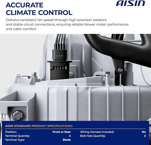 مقاوم محرك منفاخ HVAC من AISIN AFTERMARKET BMRH-00440 - متوافق مع Honda Pilot 2009-2015، Odyssey 2007-2010، Acura MDX 2009-2015 in Kuwait