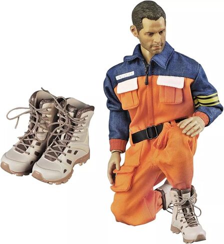 Detailed 1 / 6 Scale Soldier Action Figure Boot Hiking Climbing Shoe for Display and Creative Customization Detailed Miniature Footwear in Kuwait