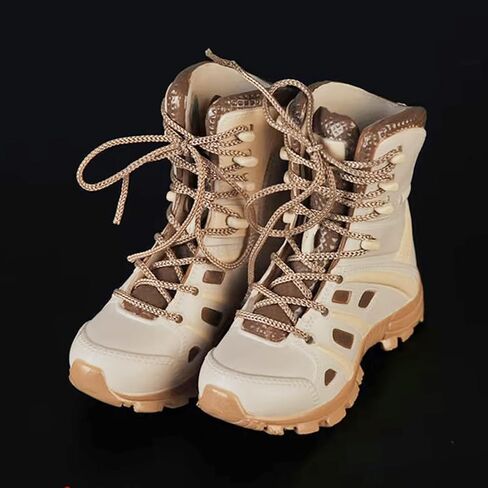 Detailed 1 / 6 Scale Soldier Action Figure Boot Hiking Climbing Shoe for Display and Creative Customization Detailed Miniature Footwear in Kuwait