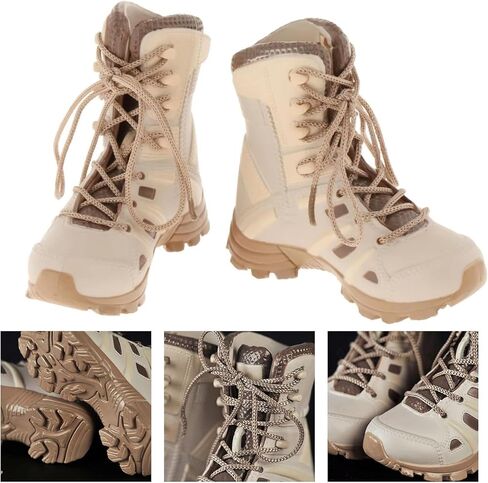 Detailed 1 / 6 Scale Soldier Action Figure Boot Hiking Climbing Shoe for Display and Creative Customization Detailed Miniature Footwear in Kuwait