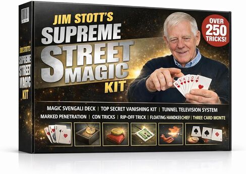Street Magic Kit for Kids – 50+ Street Magic Tricks | Easy Beginner Magic Set with Cards, Coins & Mind Reading | Fun Gift for Boys, Girls, Teens & Adults in Kuwait