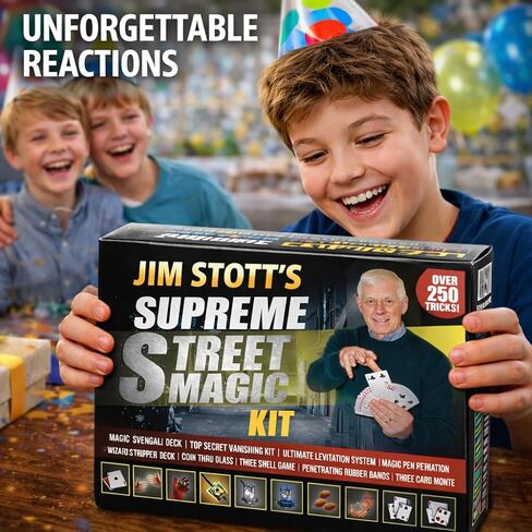 Street Magic Kit for Kids – 50+ Street Magic Tricks | Easy Beginner Magic Set with Cards, Coins & Mind Reading | Fun Gift for Boys, Girls, Teens & Adults in Kuwait