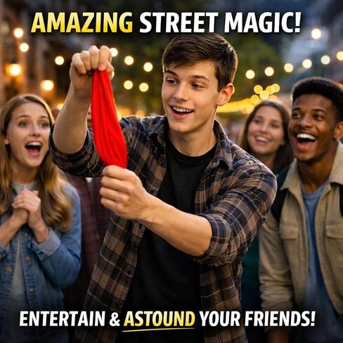 Street Magic Kit for Kids – 50+ Street Magic Tricks | Easy Beginner Magic Set with Cards, Coins & Mind Reading | Fun Gift for Boys, Girls, Teens & Adults in Kuwait